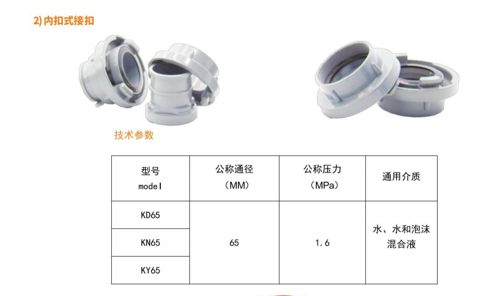 內扣式接口 KD65適用介質(zhì)，怎么購買(mǎi)性?xún)r(jià)比高